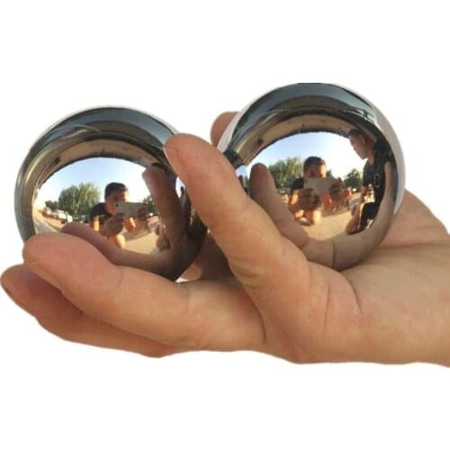 Stainlesssteel baoding ball fitness handball chinese health balls hand exercise therapy balls 1pair