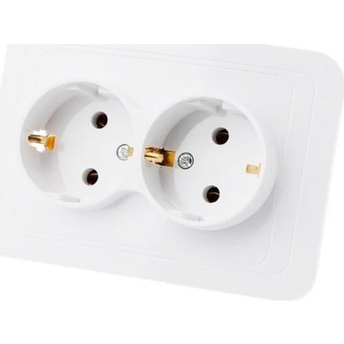 2021 New 220V/16A 118x80mm EU Double Ground Socket Household Industrial Power Outlet