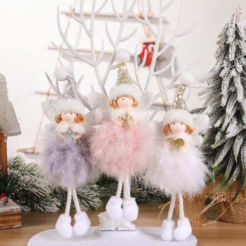 Christmas Cute Angel Doll Pendant toys Lovely Xmas Tree Ornaments DIY Xmas Gifts New Year Party Decor Christmas Doll Pendant