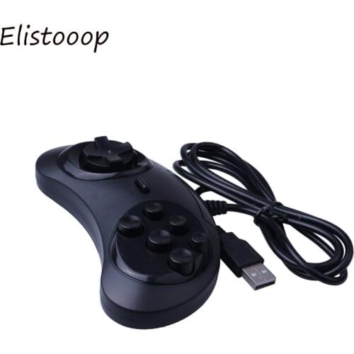 Wired SEGA USB Classic Gamepad USB Game Controller 6 Buttons Joypad for SEGA Genesis/MD PC/2 Y1301 /MAC Mega Drive