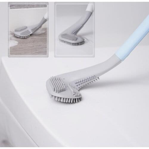 Long Handle Toilet Cleaning Brush ,Silicone Toilet Brushes For Bathroom,Toilet Cleaning Brush,Bendable Silicone Brush Head