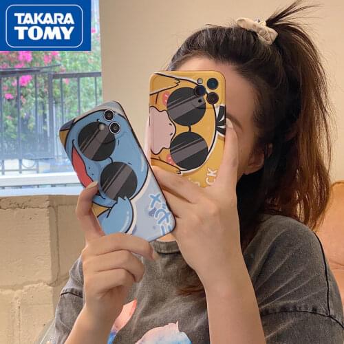 TAKARA TOMY Pokemon Cartoon Silicone Phone Case for IPhone 6S/7/8P/X/XR/XS/XSMAX/11/12Pro/12 Phone Couple Case Cover