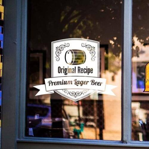 Beer Shop Sticker Premium Lager Original Recipe Beer Vintage Shop Decor Sign Retro Bar Pub Poster Decal Vivyl