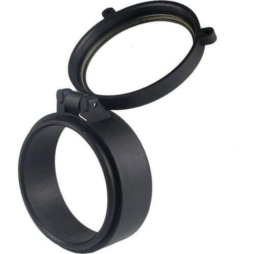 Transparent Rifle Scope Cover Protection 30mm-69mm Lens Cover Flip Up Quick Spring Cap Objective Lense Lid Hunting