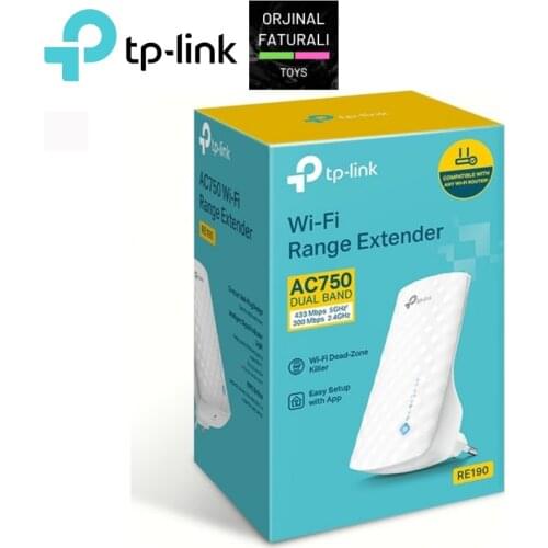 TP-Link RE190 750Mbps AC Dual Band Wireless Wall Plug Easy Installation Universal Range Extender