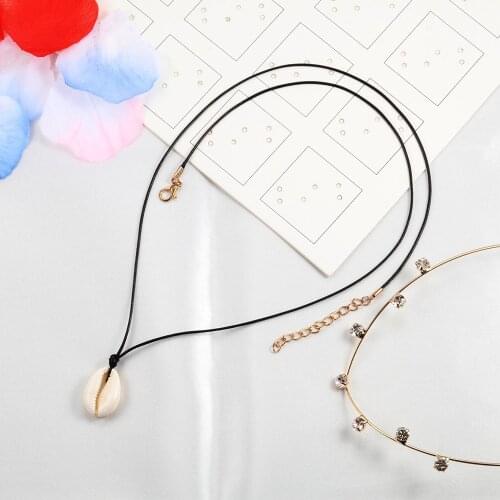 Charm shell necklace Jewelry Lady Handmade Shell Clavicle Necklace Seashell Choker Bohemian Vaction Style Femme Elegant Necklace