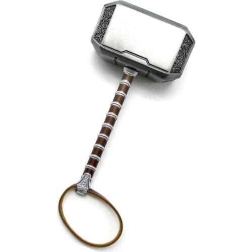 1:1 's 20cm Metal Thunder Hammer Cosplay Figure Weapons Model Kids Gift Movie Role Playing Costume Prop