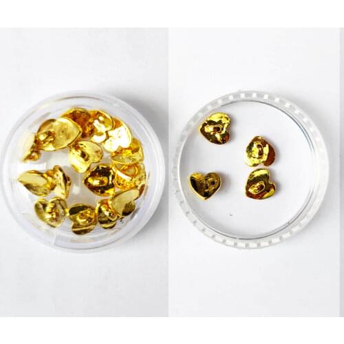 1 Bottle Metal Alloy Nail Art Heart Stickers Charms Silver Nailart Rhinestone 3d Nails Design New Kawaii Japanese Manicure Decor