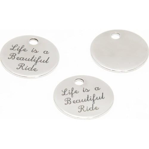 10pcs/lot Life is a Beautiful ride charm Beautiful ride message Charm pendant 20mm
