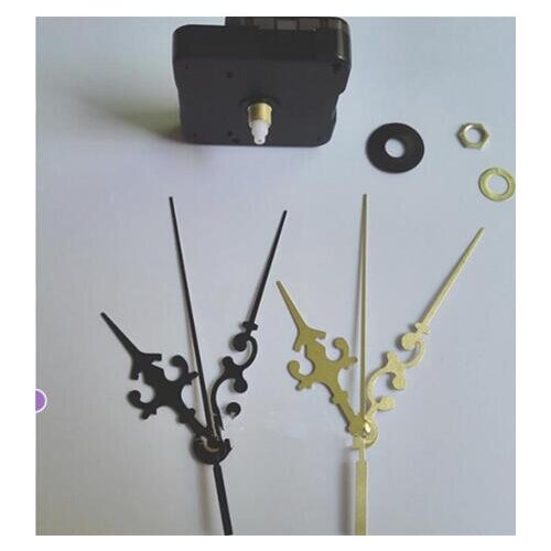 10 pieces Clock Movement Mechanism with Silver Hour Minute Red Second Hand DIY Tools Kit