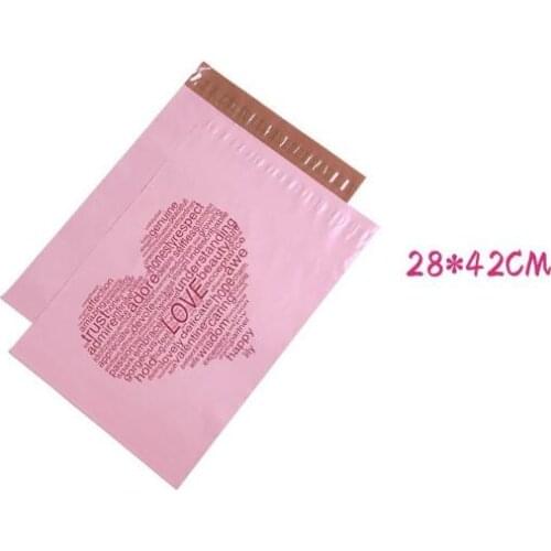 300pcs/lot Pink Love Self-seal Adhesive Courier bags Storage Bags Plastic Poly Envelope Mailer Postal Shipping Mailing Bags