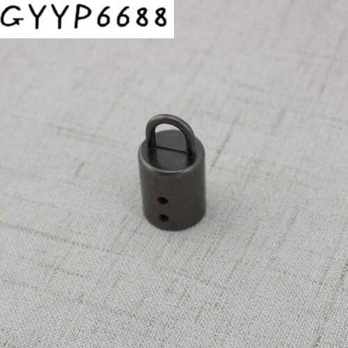 4pcs 50pcs 15mm Old silver Bag accessories metal buckle bellpull braided rope bag buckle stopper Leather cord Tassel end caps