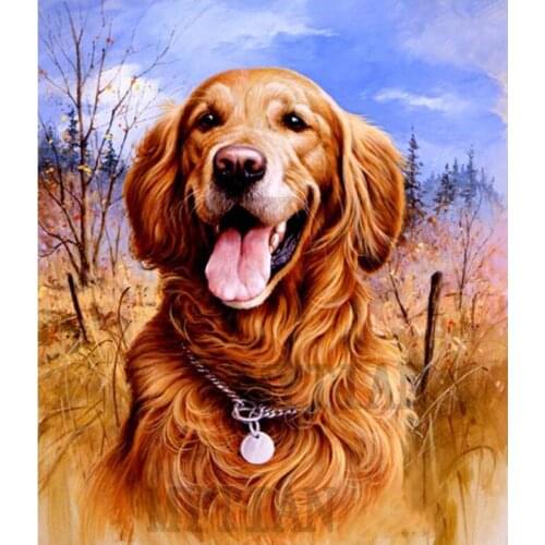 New 5d paint with diamond Painting Dog Full Square/round Drill DIY Picture Of Rhinestone Diamond Embroidery Mosaic home decor