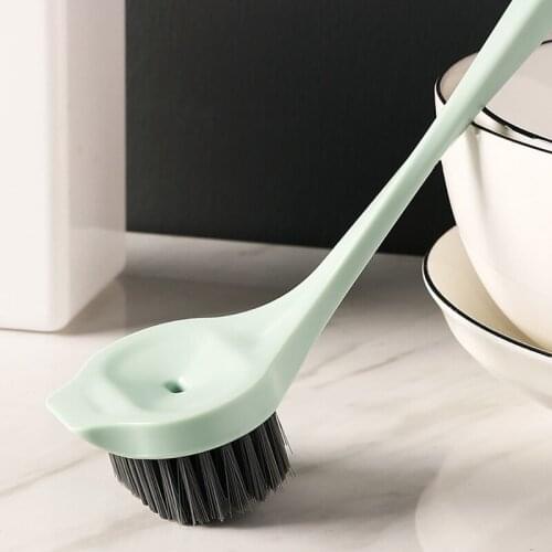 Long Handle Pan Pot Brush Dish Bowl Washing Cleaning Brush Household Kitchen Cleaning Tools Kitchen Multifunction brush Dropship