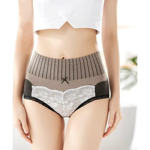 Womens Panties Sexy Lingerie Lace Underwear For Women Briefs High Waist Comfort Intimates Seamless Panties Underpants Female