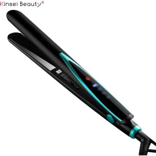 Electric Straightening Iron & Curling Hair Curler 2 in 1 Hair Straightener Flat Irons Ceramic LED Display