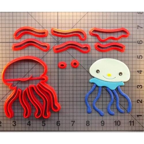 Pastry Mold Cookie Moulds Cookie Cutter Patisserie Christmas Pastry Mold Cake Decorating Tools Kitchenware Cartoon Jellyfish