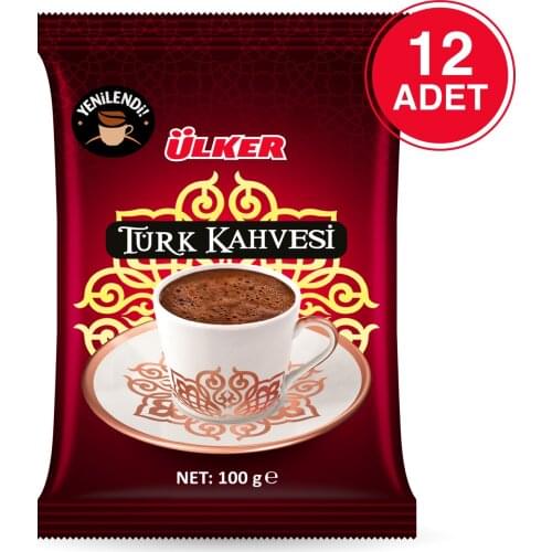 PERFECT WITH ITS AMAZING AROMA Ülker Turkish Coffee 100 gr x 12 Pieces FREE SHİPPİNG