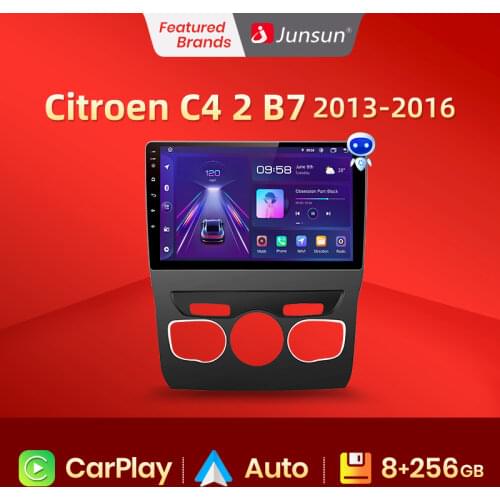 Junsun V1 pro Car Radio with screen Multimedia Video Player For Citroen C4 C4L 2013 - 2017 Android Auto CarPlay 2 din DVD