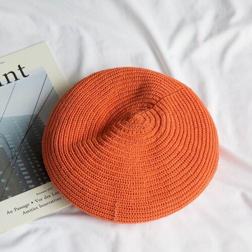 KENSHELLEY Fashion Japnaese Style Baret For Girls Multi-color Summer Baret Comfortable Hat For Girls