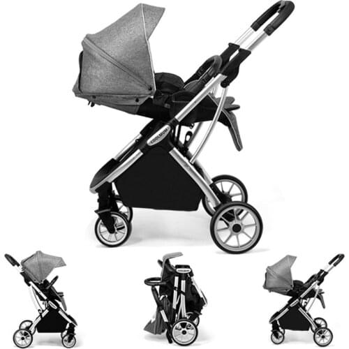 Lightweight Baby Stroller Portable Convertable Newborn To 4 Years Old Baby Carriage Easy Travel Prams Folds By One Hand