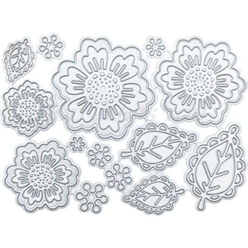 Leaves Flower Metal Cutting Dies Stencil DIY Scrapbooking Album Stamp Paper Card Embossing Craft Decor Drop Shipping