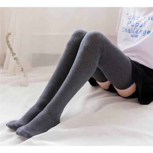 Mens and Womens Tall All Cotton Thigh Socks Over Knee Length 80cm High Tube Socks Autumn Womens Socks 185cm Long Socks
