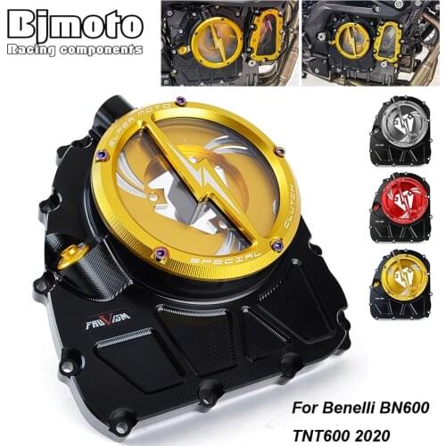 Motorcycle CNC Racing Clear Clutch Cover & Spring Retainer R For Benelli BN600 TNT600 2020 with super clutch