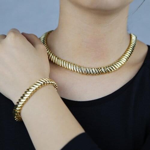 Dropshipping Rapper Jewelry Man Hip Hop Miami Cuban Link Chain Necklace Bracelet Set Iced Out Snake Heavy Chain For Men Women