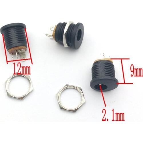 DC socket 5.5MM X 2.1MM Panel mounting CCTV Power