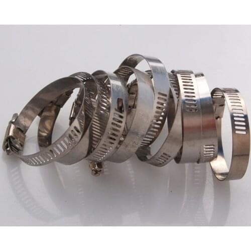 50pcs Adjustable 1 3/8"-2" Stainless Steel Drive Hose Clamp Fuel Line Worm Clips Car Styling Auto Accessories