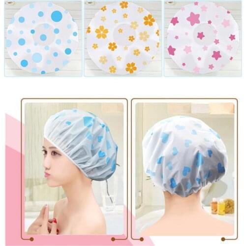 Sale Shower Cap Waterproof High Quality Hair Salon Elastic 1PC Thicken For Women Bath Hat Bathroom Products