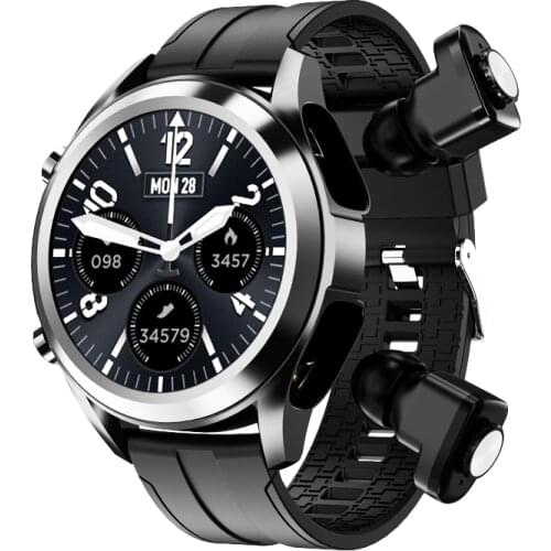 Smart Watch 2021 Men Smartwatch Android Tws 2 In 1 Wireless Headset Combo Bluetooth Phone Call Watches For Huawei Samsung PK GT2