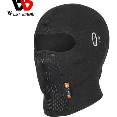 WEST BIKING Breathable Winter Warm Cycling Cap Face Cover Headgear With Glasses Hole Bike Motorcycle Plus Fleece Hat Men Scarf