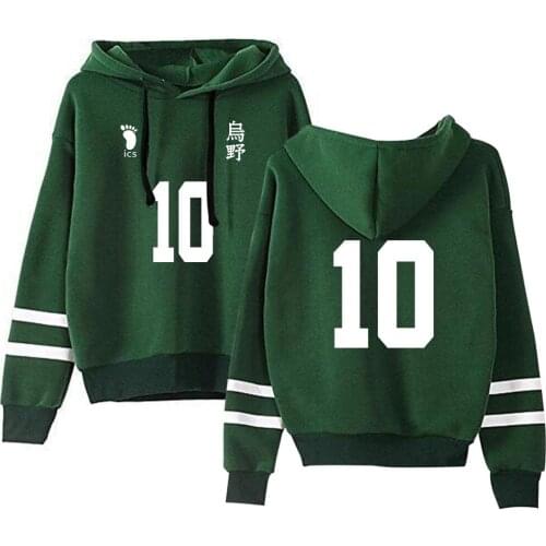 Anime Haikyuu Cosplay Hoodie Unisex Karasuno High School Kageyama Tobio Hinata Shoyo Streetwear Hip Hop Funny Hooded Sweatshirt