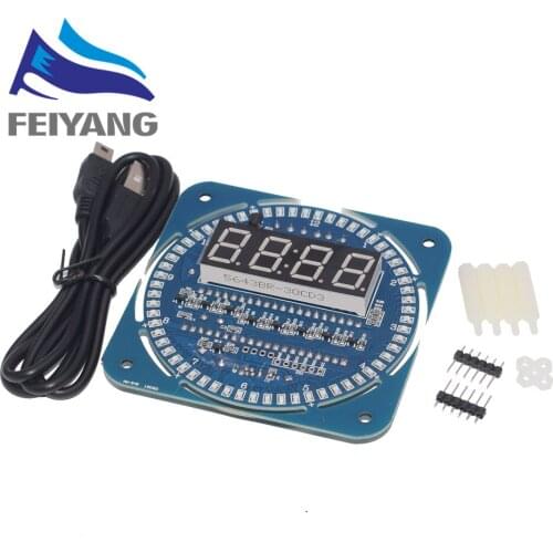 1PCS DS1302 Digital LED Display Module Alarm Electronic Digital Clock Temperature SCM Learning Board 5V Rotating Fully Assembled
