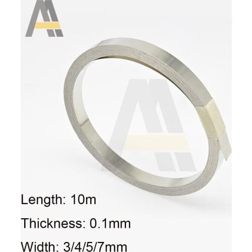 10m 18650 Li-ion Battery Nickel Sheet Plated Steel Belt Strip Connector Plate Nickel for Spot Welding Machine 0.1x3/4/5/7/8/10mm