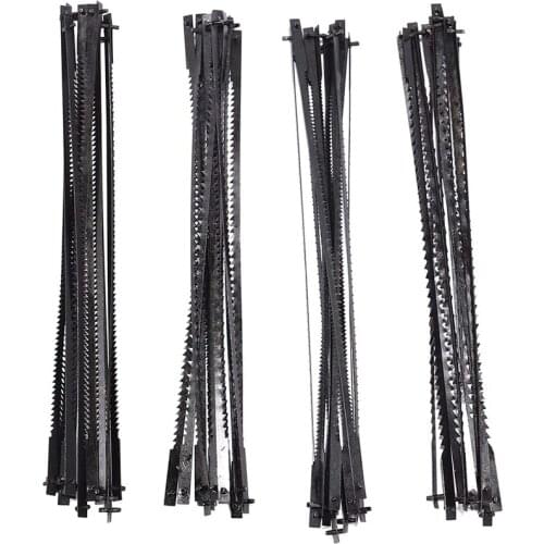 GTBL 12Pcs 5 Inch Pinned Scroll Saw Blades TPI 10/15/18/24 Power Tools Accessories for Woodworking for DIYers