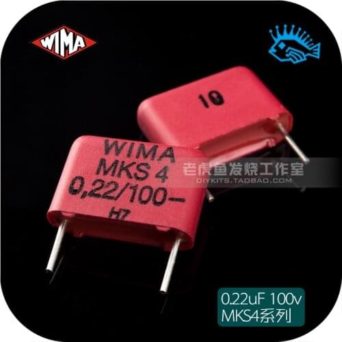2pcs/20pcs 0.22uF 100V MKS4 original German WIMA 224 220nF audio electrodeless capacitor