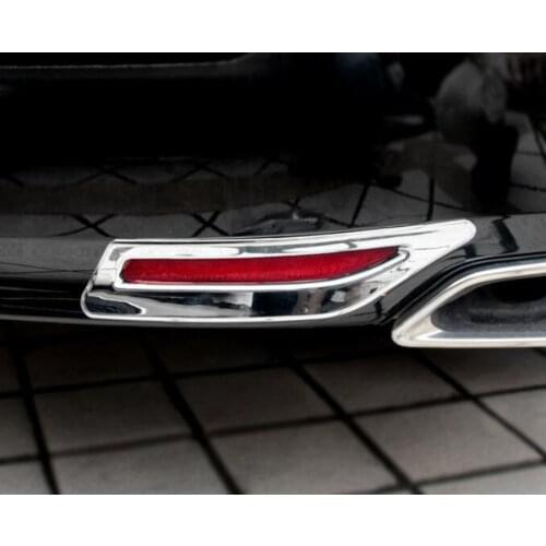2x Auto Car Rear Tail Fog Light Lamp Frame Trim Car-styling Car-covers For Honda Accord 9th 2014 2015 Chrome ABS