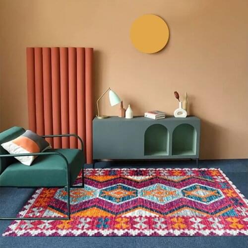 3D Bohemian Area rugs for living room sofa carpet Nordic ethnic style bedroom balcony Moroccan folk retro bedside home Decor mat