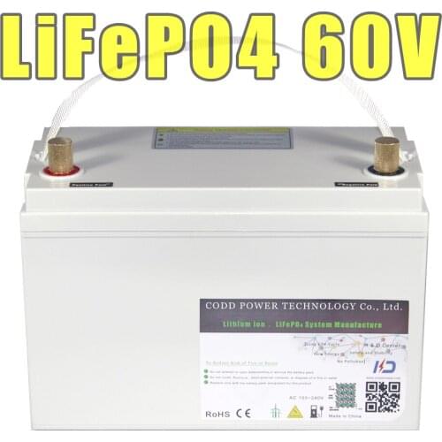 60V LiFePO4 20AH 30AH 40H Electric bicycle Scooter Battery IP68 Waterproof Rechargeable Battery