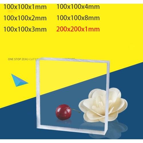 Acrylic Sheets Transparent Plastic For Plexiglass Perspex Sheet Plast Pressure Plate Clay Tool Cake Tool 100x100mm 200x200mm