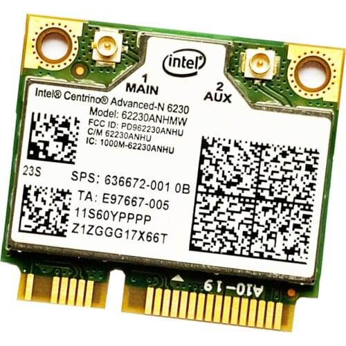 Wireless Network Card Intel 6230 Supports 300M 3.0BT Original SPS 636672-001 for HP4230S 4730S 4430S 4431S Lenovo X201T E40 E50