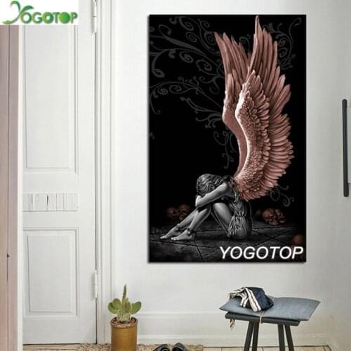 Large Size Gift Diamond Painting angels DIY 5D Square round Diamond Embroidery sale Mosaic Cross Stitch cartoon fairy YY2415