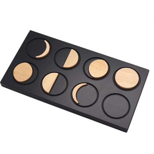 Wooden Science Toys Lunar Cycle 8 Moon Phases Puzzles Board for Kids Early Education