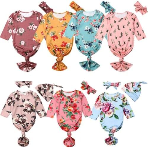 Citgeett New Baby Flower Swaddle Blanket Sleeping Bag Muslin Wrap Headband Set Accessories