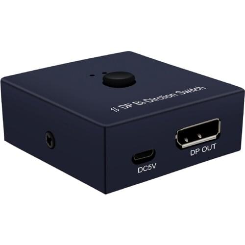 DP Bi-Direction Switch Displayport Splitter 1X2 / 2X1 for Two-Way Switcher Between Computer and Monitor DP Kvm