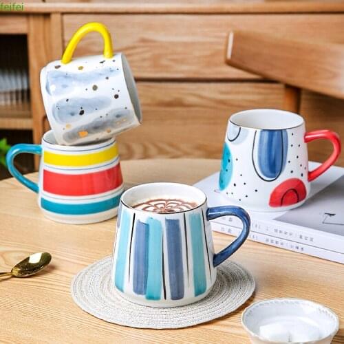 Nordic Creative Mug Coffee Cup Personalized Personalized Couple Beer Water Milk Mugs Friends Gift Office Tazas Drinkware DF50M