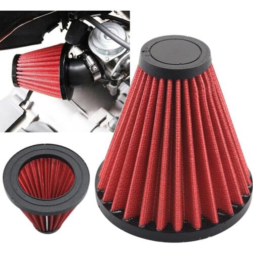 Motorcycle 4" Red Cone Air Filter For Harley Sportster Rocker Softail Metric Cruiser Spike Intake Air Cleaner Element Kit